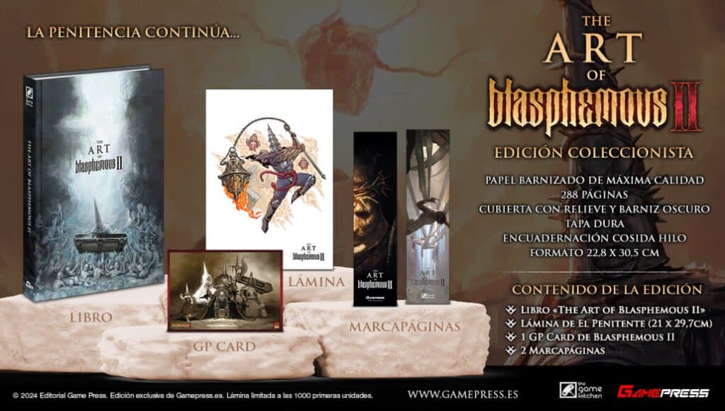 Edición coleccionista del libro de arte Blasphemous 2