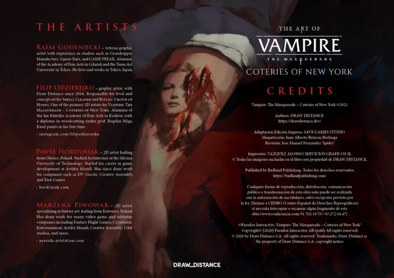 Vampire The Masquerade Coteries & Shadows of New York Artbook 04